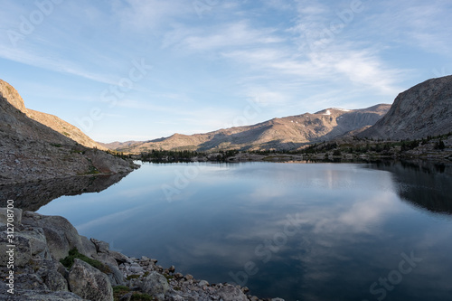 reflected mountain lake