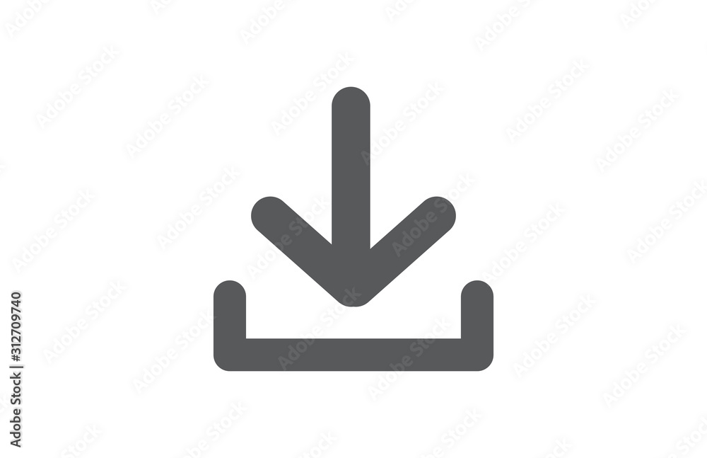 Download icon on white background. Vector illustration Download icon on white background. Vector illustration