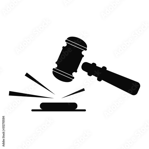 hammer knock vector design that symbolizes decision