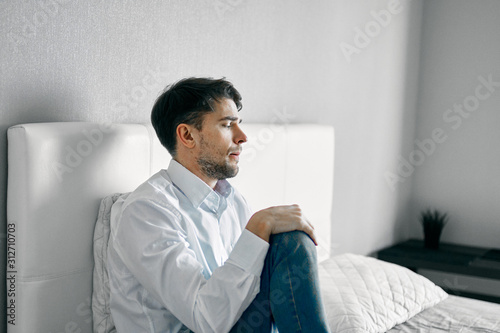 portrait of a businessman sitting on sofa