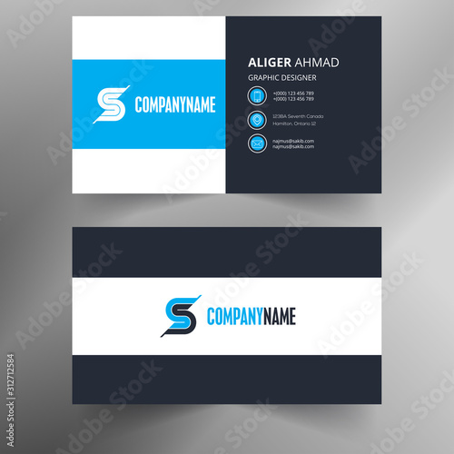 Fototapeta Naklejka Na Ścianę i Meble -  Vector Modern Creative and Clean Business Card Template For Personal and Commercial