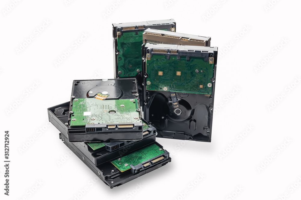 old hard disk drive, HDD for computer - laptop on white background old hard disk drive, HDD for computer - laptop on white background
