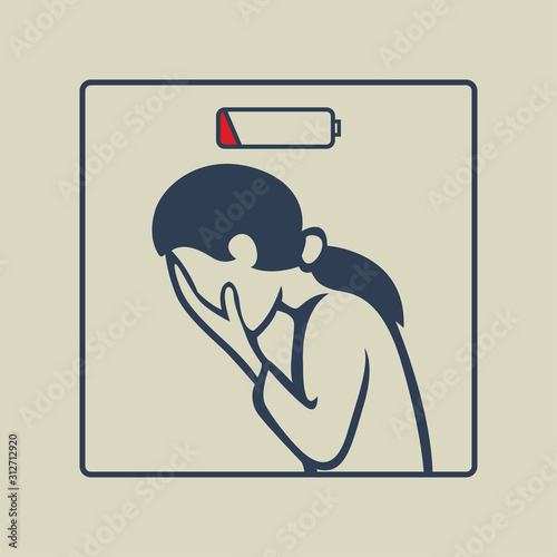 burnout syndrome icon logo vector