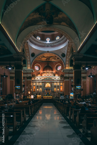 The interior of Minor Basilica of St. Lorenzo Ruiz  in Binondo  Manila  The Philippines
