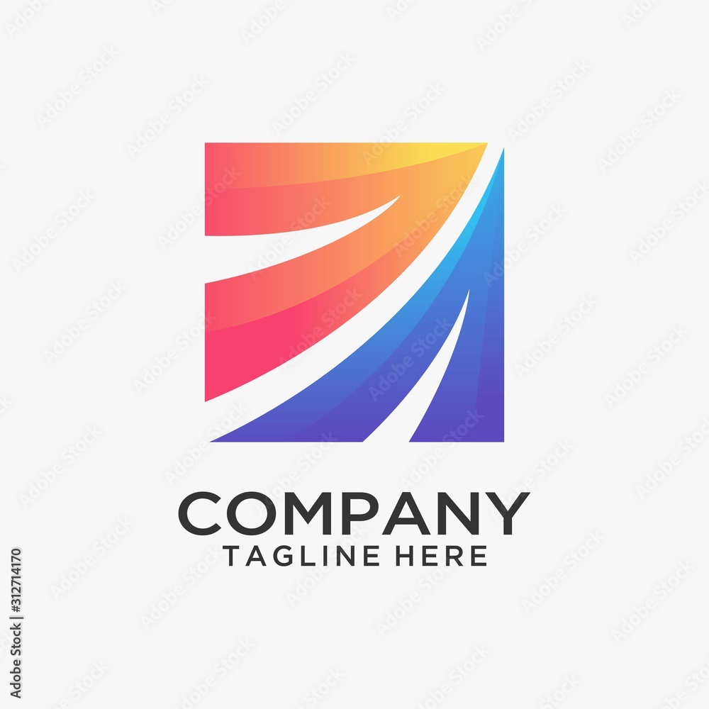 Abstract square logo design Abstract square logo design
