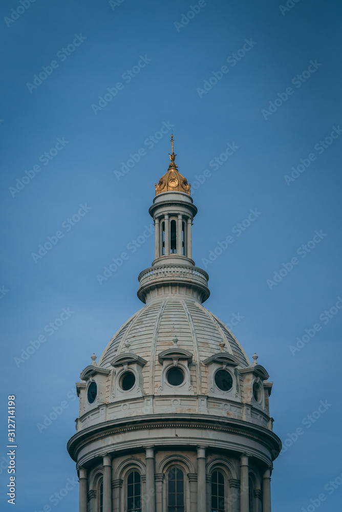 Dome of City Hall, in downtown Baltimore, Maryland