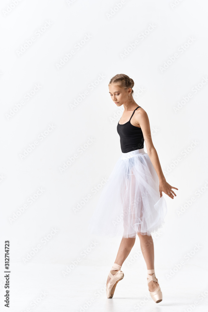 young woman in black dress