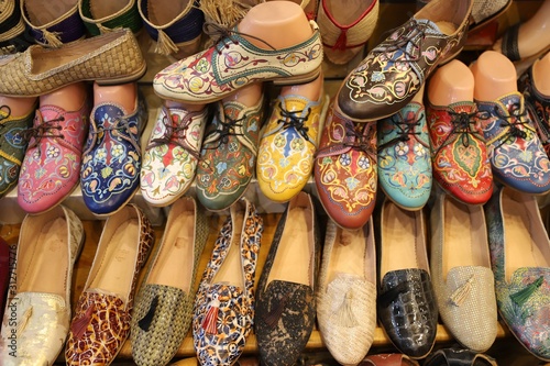shoes, colorful, market, traditional, footwear, slippers, color, souvenir, fashion, handmade, culture, leather, colourful, morocco