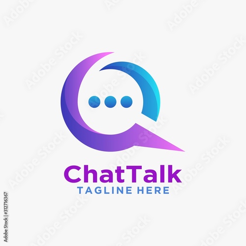 Creative chat logo design