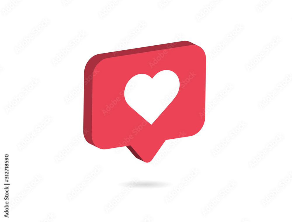 Notification Like icon. Social network app icon. Vector illustration Notification Like icon. Social network app icon. Vector illustration