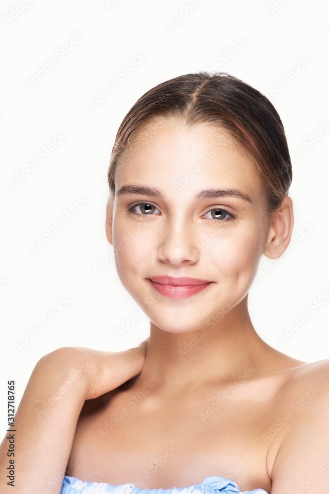 portrait of young woman with perfect skin portrait of young woman with perfect skin