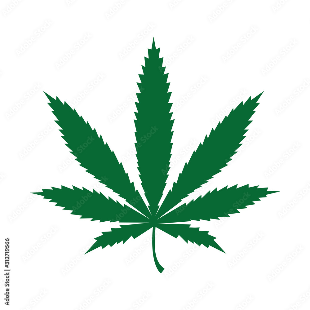 Hemp marijuana icon vector simple design Hemp marijuana icon vector simple design