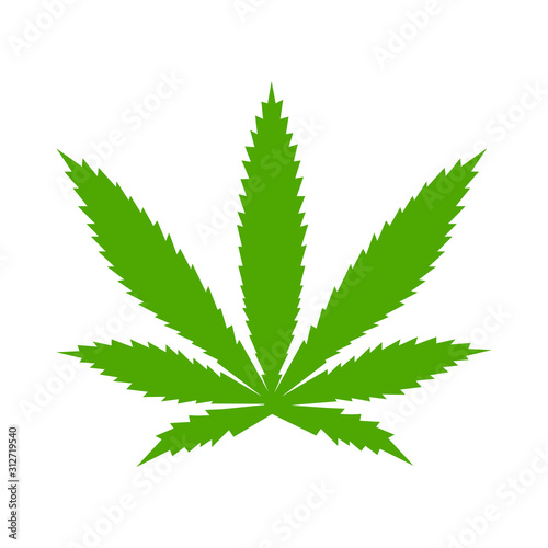Hemp marijuana icon vector simple design
