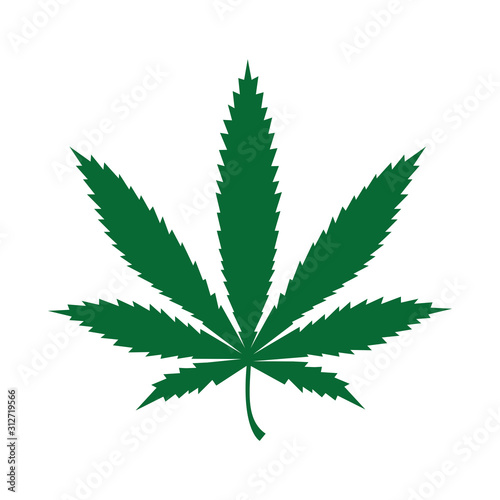 Hemp marijuana icon vector simple design