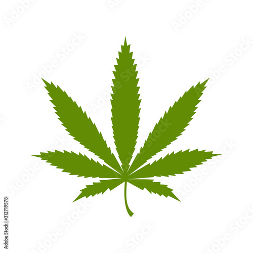 Hemp marijuana icon vector simple design