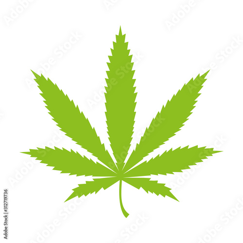 Hemp marijuana icon vector simple design