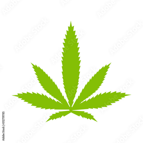 Hemp marijuana icon vector simple design
