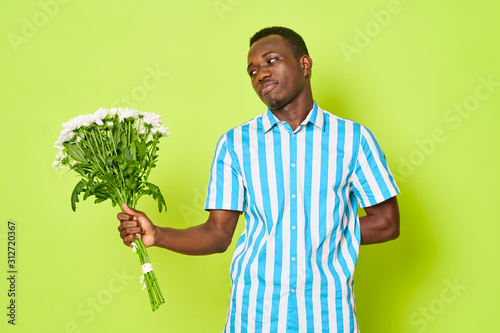 man with bunch of parsley