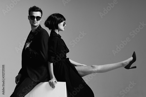 cheerful young couple holiday fun lifestyle