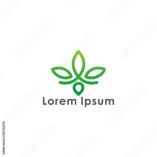 Abstract Leaf Logo design vector