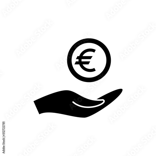 Money icon vector simple design