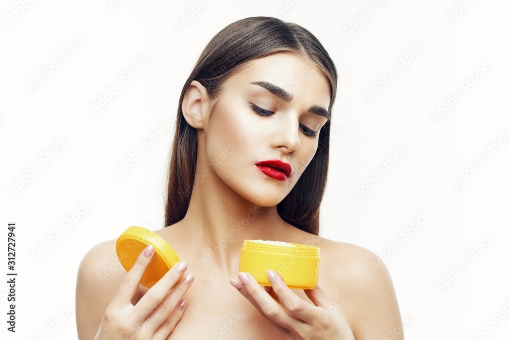 beautiful woman bare shoulders clean skin beautiful woman bare shoulders clean skin