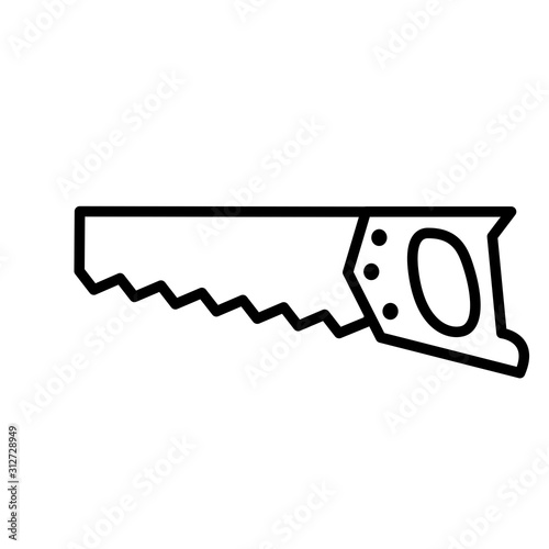 Saw icon vector