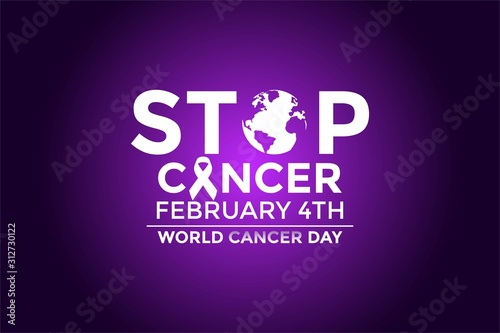 World Cancer Day card or background. vector illustration.