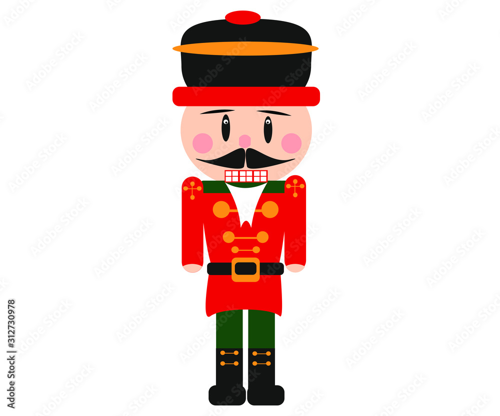 Festive Nutcracker vector drawing Festive Nutcracker vector drawing