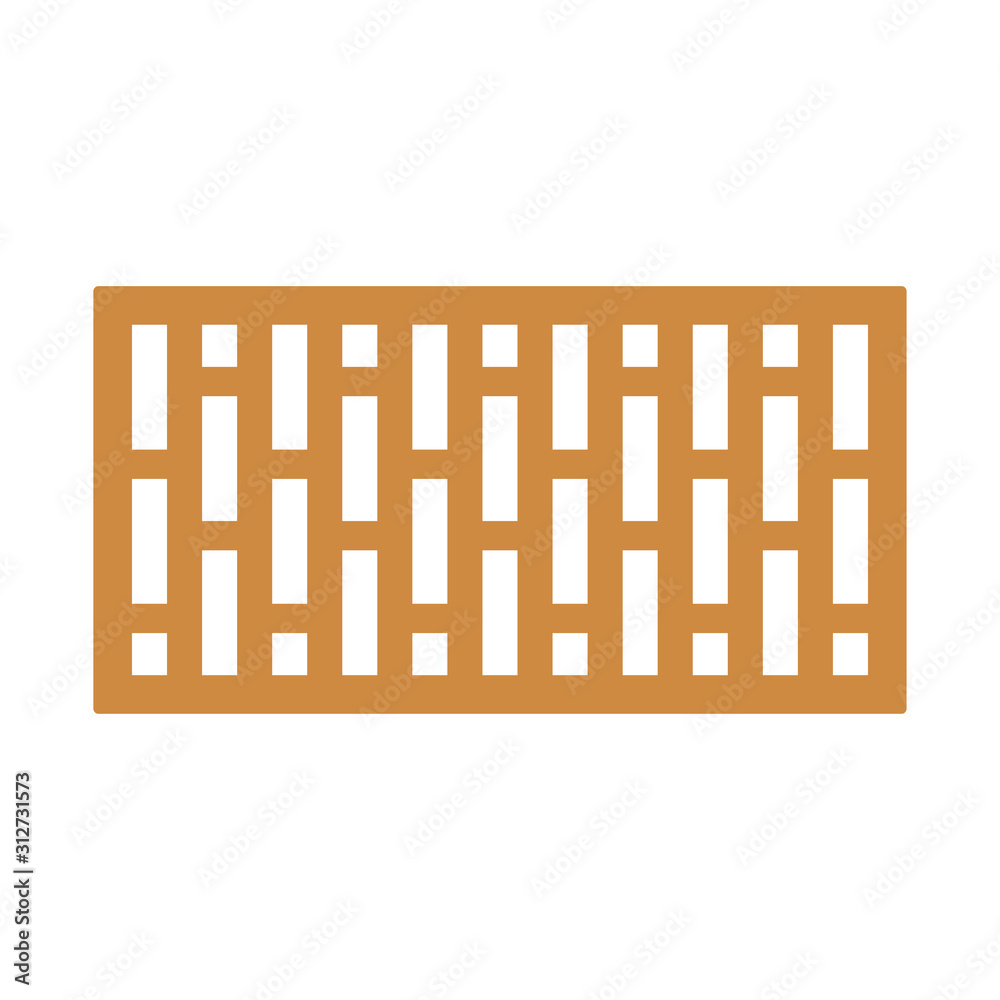Building brick icon in a flat style.Vector illustration. Stock Vector ...