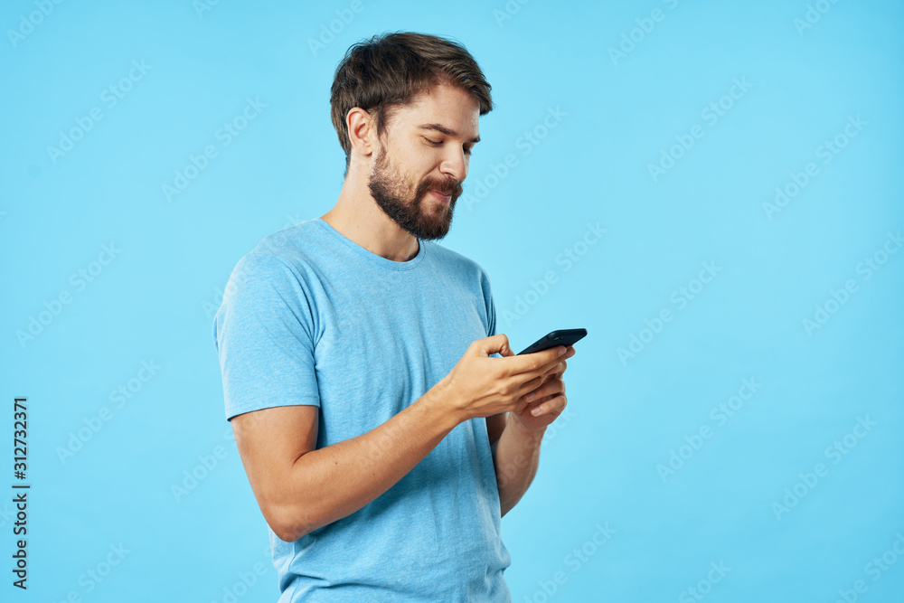 man using digital tablet man using digital tablet