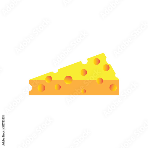 Cheese icon vector in simple design