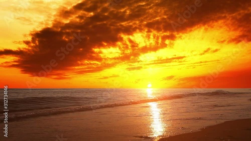 sunset on the sea