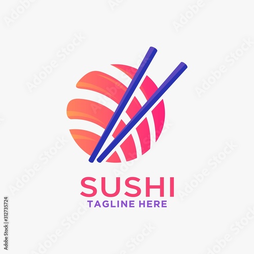 Creative sushi logo design