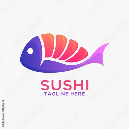 Creative sushi logo design