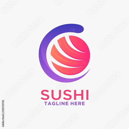Creative sushi logo design