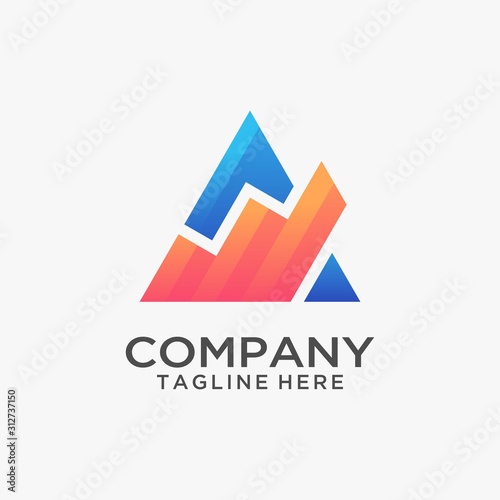 Triangle business logo design