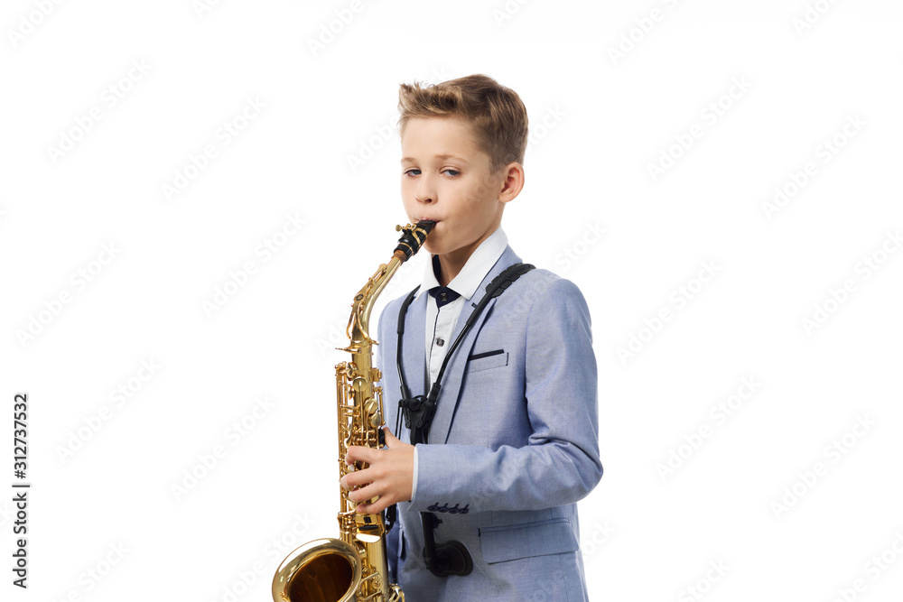 Fototapeta premium man with saxophone