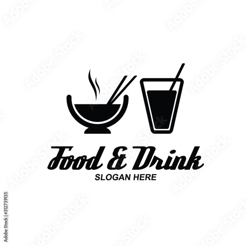 food and dring logo  icon logo vector