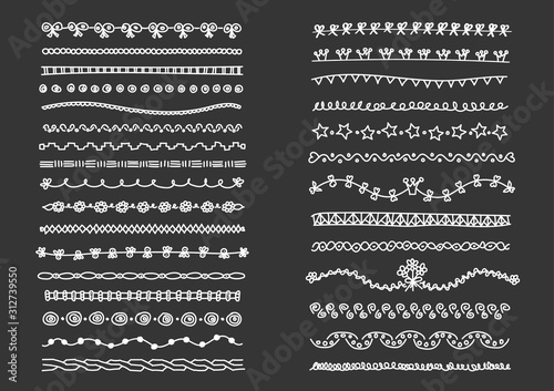 Set of 30 beautiful hand drawn dividers 