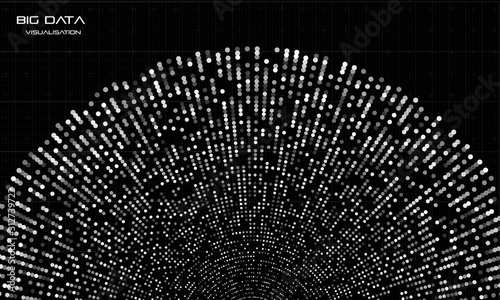 Big data illustration. Visual circle infographic with data elements . Vector concept illustration.