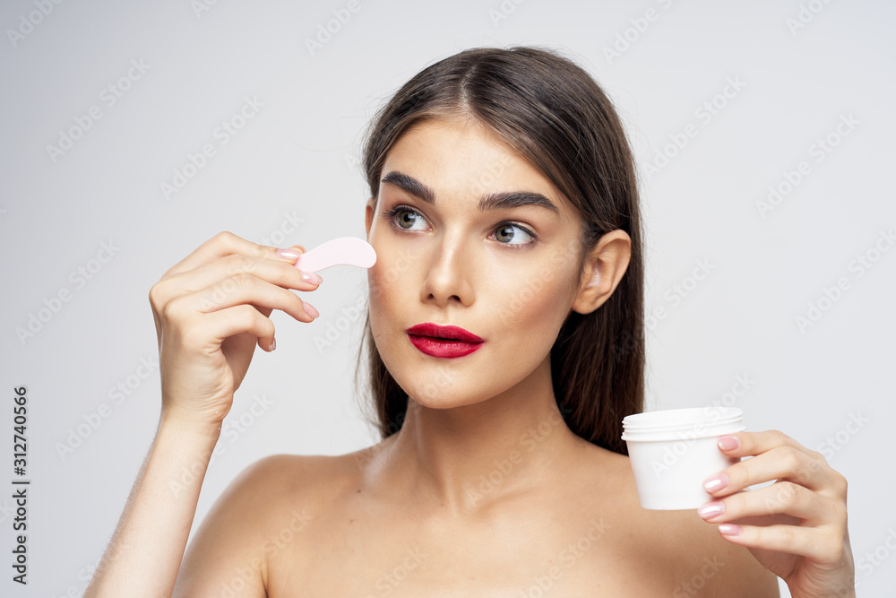 beautiful woman bare shoulders clean skin beautiful woman bare shoulders clean skin