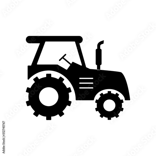 Tractor icon vector simple design © deny