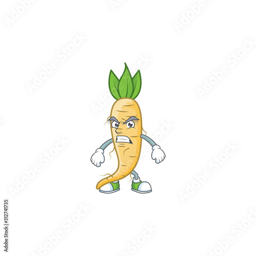 Picture of salsify cartoon character with angry face