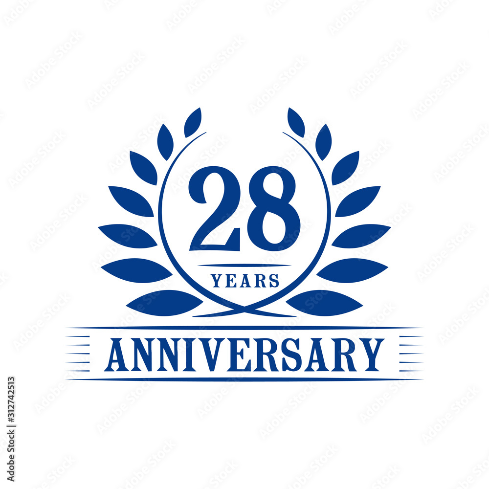 28 years logo design template. Twenty eighth anniversary vector and illustration. 28 years logo design template. Twenty eighth anniversary vector and illustration.
