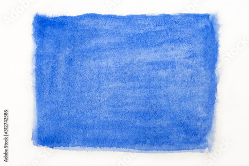Hand painted blue watercolor background