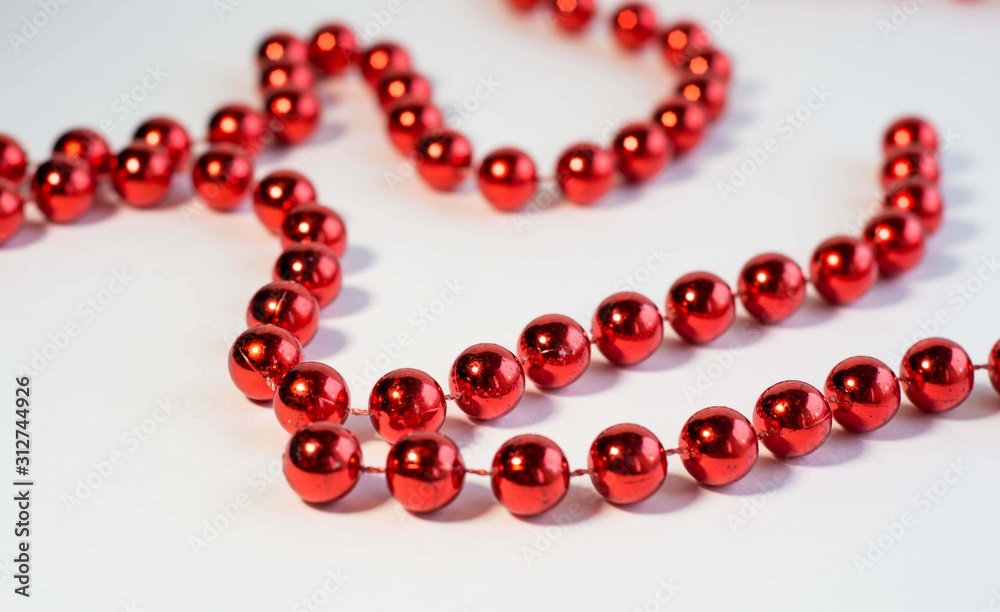 red beads on white background Wallpaper red beads on white background Wallpaper