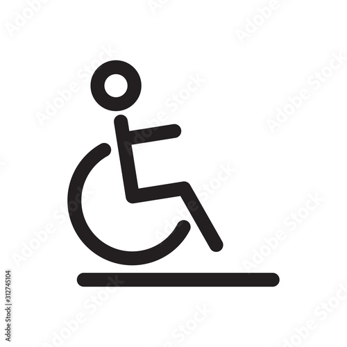 Disability icon vector