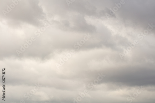 Dramatic grey clouds and sky as background