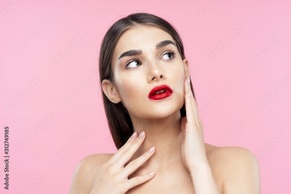 beautiful woman bare shoulders clean skin beautiful woman bare shoulders clean skin
